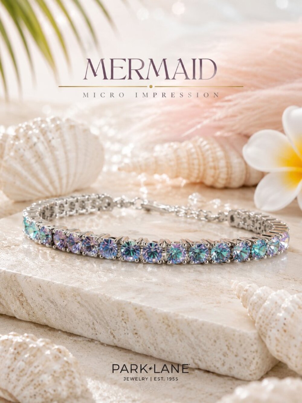 Park Lane Mermaid Micro Impression Tennis Bracelet - Picture 3 of 6
